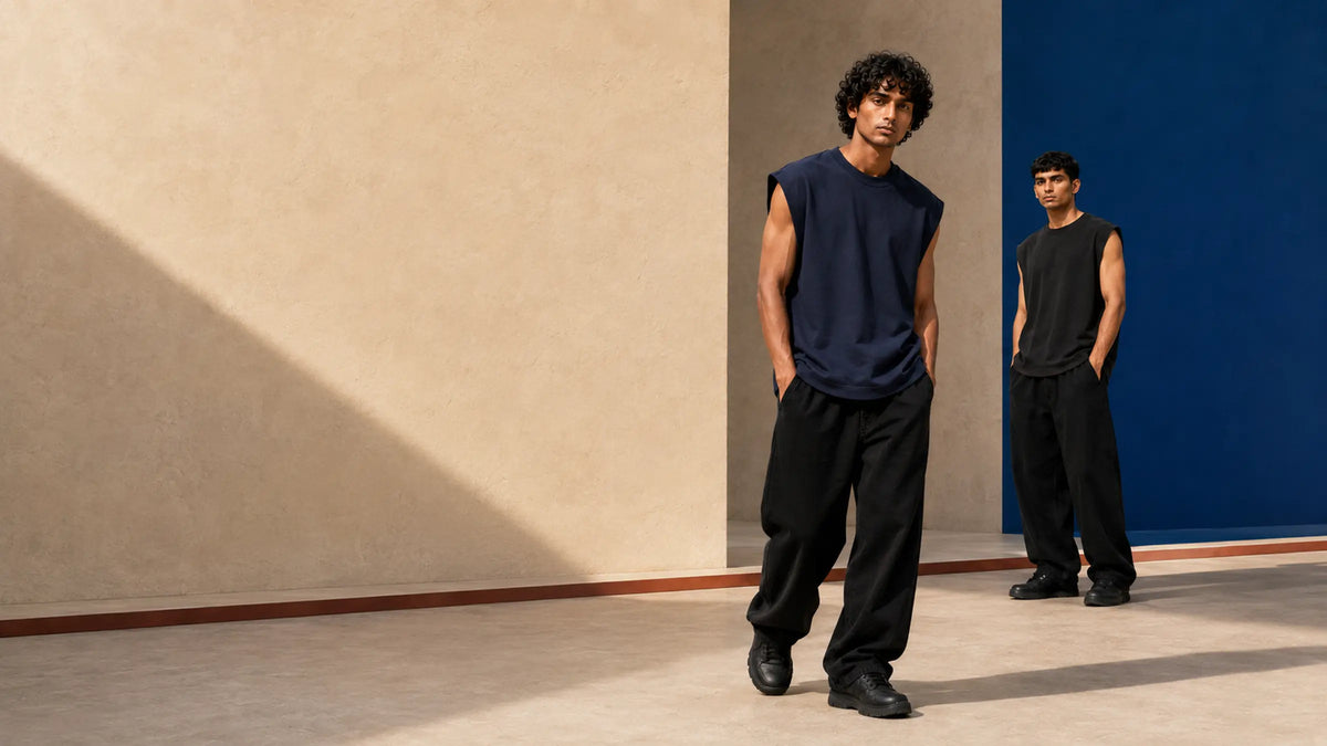 UpClothing oversized sleeveless tanks campaign