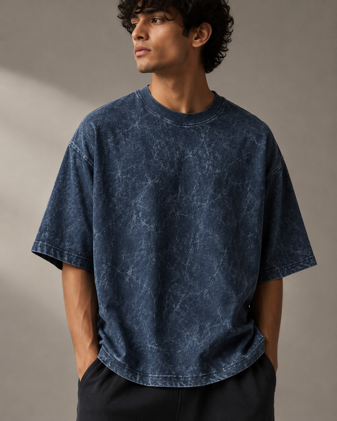 Acid Wash Oversized 100% Cotton T-Shirt
