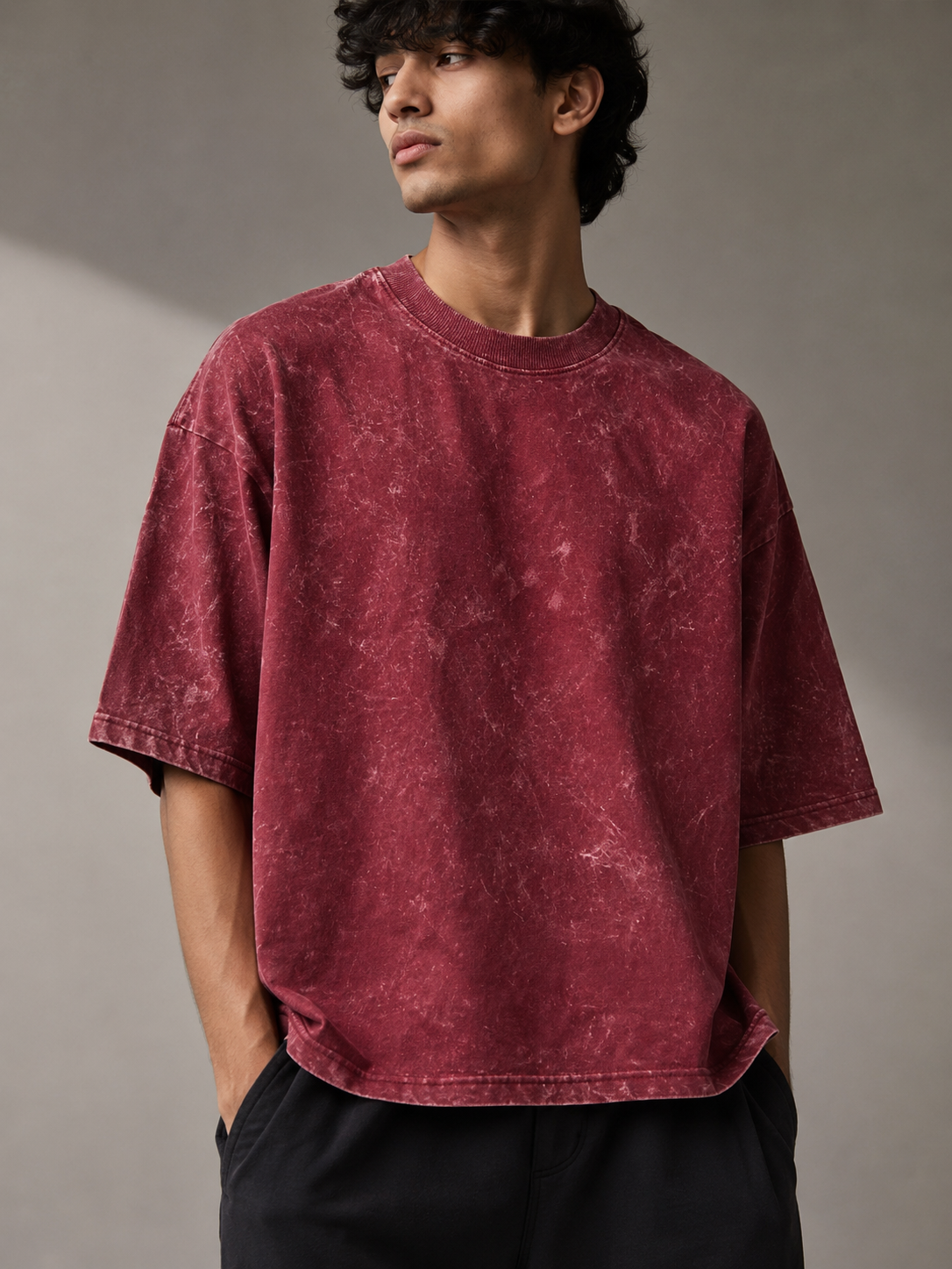 Acid Wash Oversized 100% Cotton T-Shirt
