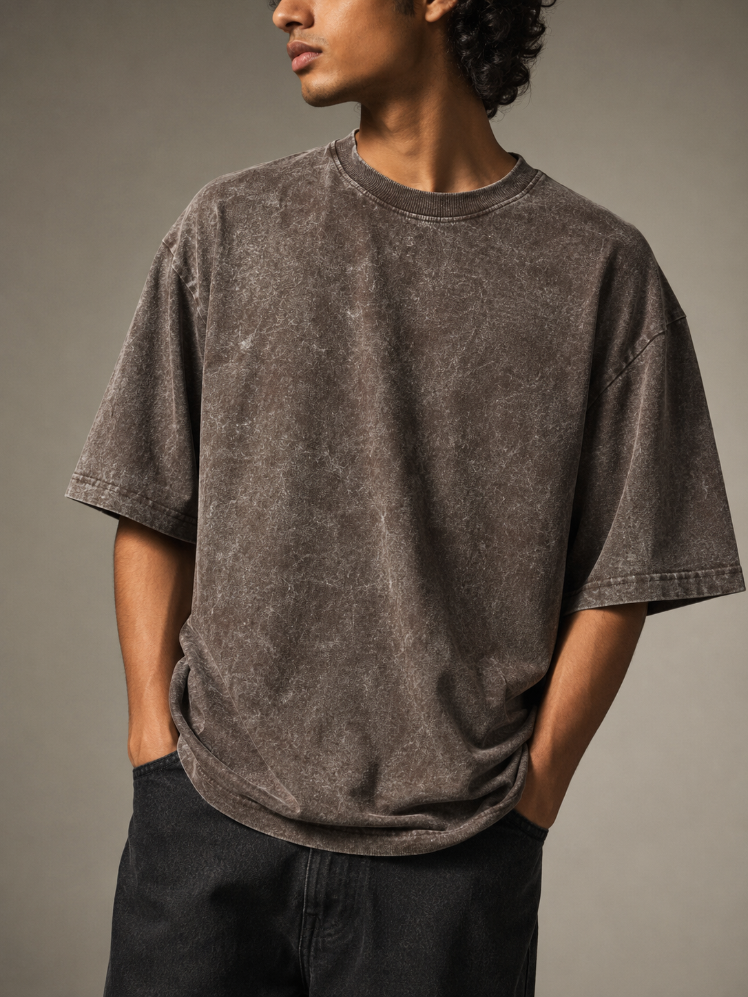 Acid Wash Oversized 100% Cotton T-Shirt