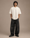 UpClothing Core 240 Bone off-white heavyweight oversized T-shirt — premium front hero