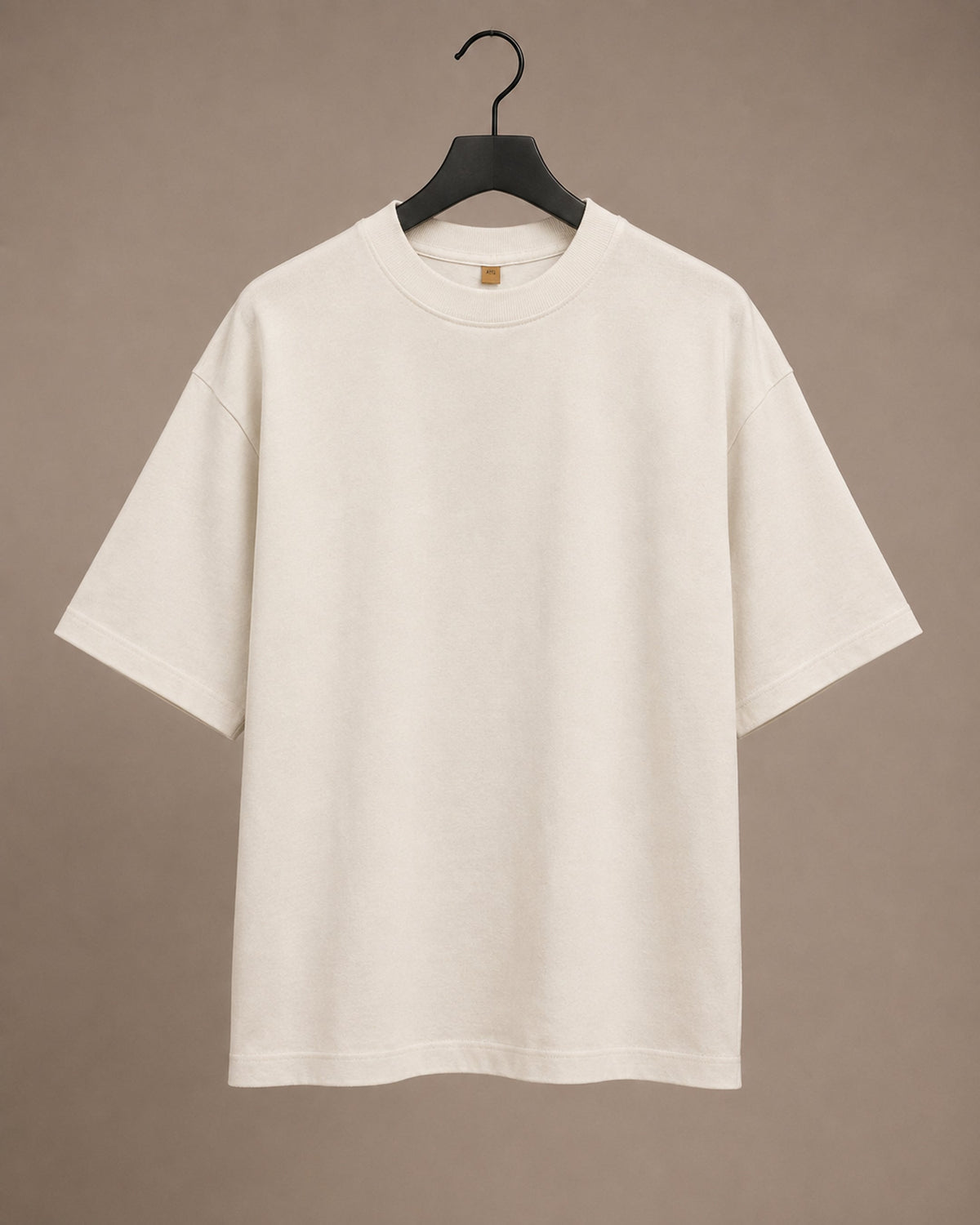 UpClothing Core 240 Bone off-white heavyweight oversized T-shirt — hanger product view