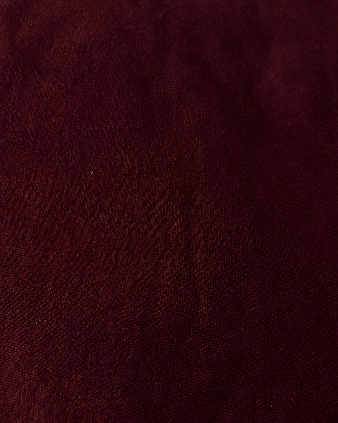UpClothing Core 240 Cherry Cola heavyweight oversized T-shirt — fabric texture detail