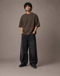 UpClothing Core 240 Mocha brown heavyweight oversized T-shirt — premium front hero