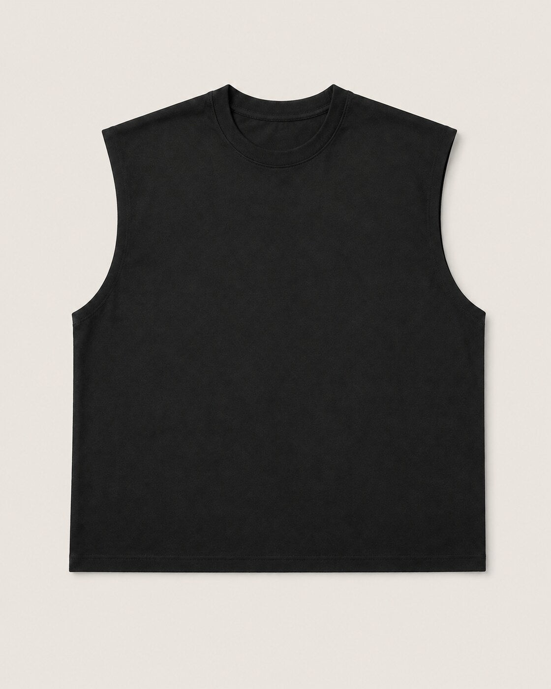 UpClothing Off-Duty Oversized Vest in Onyx Black flat lay