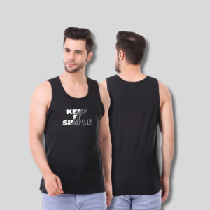 Keep it simple black printed vest
