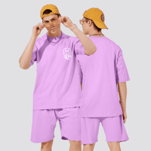 Lilac premium printed co-ord for men