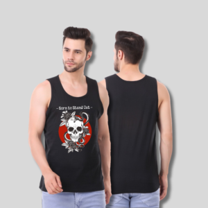 Born to stand out printed vest for men