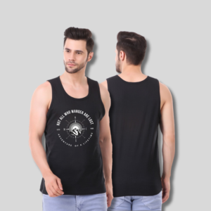 Wanderlost printed vest for men