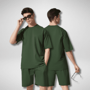 UpClothing's Solid Oversized Co-ord For Men - Olive
