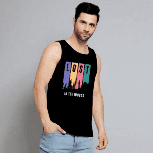 Lost In Woods printed vest for men