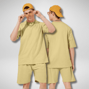 Solid Beige Premium Co-ord For Men