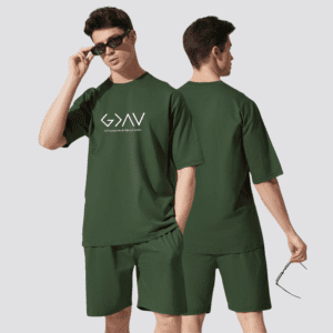 Olive premium printed co-ord for men