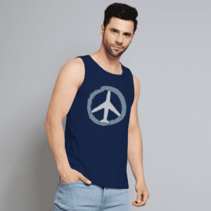 Peace printed vest for men