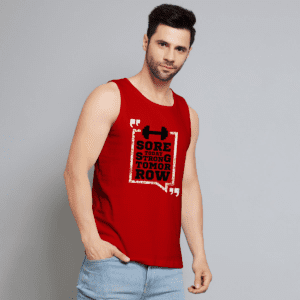 Sore Today Strong Tomorrow printed vest for men