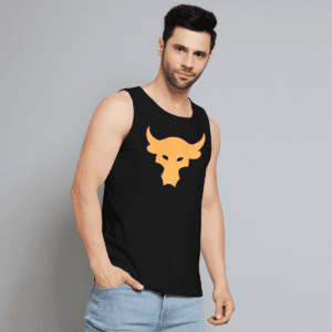 Bull printed vest for men