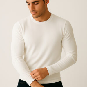 Full Sleeves Plain White T-shirt