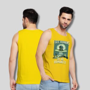 No humanity printed vest for men