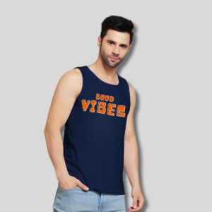 Good Vibes printed vest for men