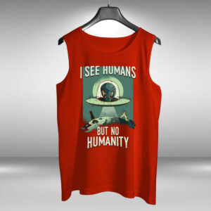 No humanity printed vest for men