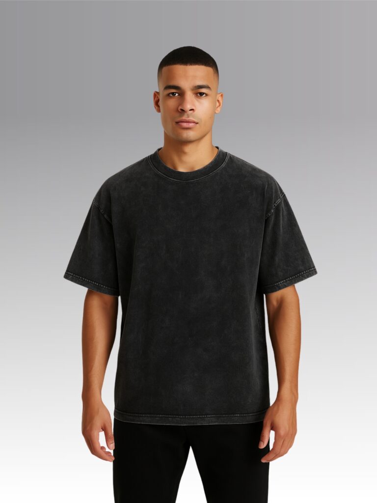 Unisex Black Acid Wash Tee - UpClothing