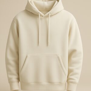 Bone White Relaxed Fit Hoodie